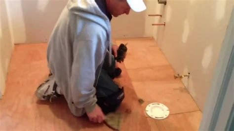 When you're putting in a new bathroom or remodeling an existing one, installing the toilet is one of the most important things to get right. How To Install Vinyl Flooring In A Bathroom - YouTube