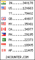 visitors by country counter