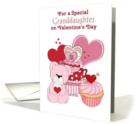  for a special granddaughter on valentines day card valentine day