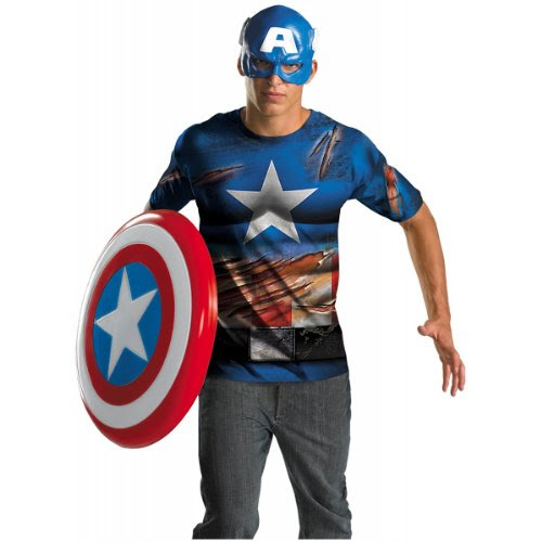 Captain America Battle Scarred - X-Large - Chest Size 38-42  