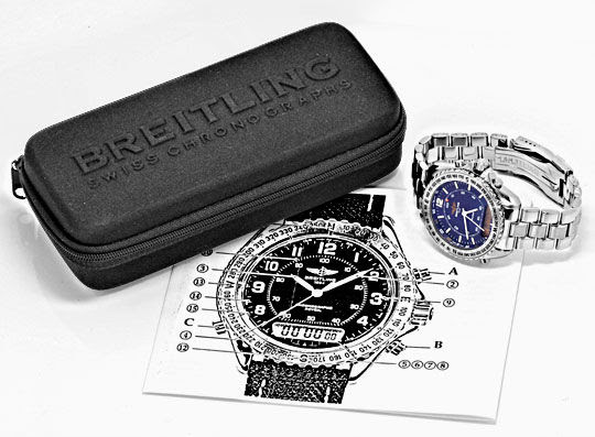 Foto 6, Breitling 1884 Pluton Intruder Chronograph Alarm Topuhr, U1359
