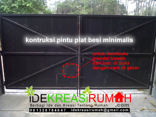 4 Ide Desain Pagar  Pintu  Plat Minimalis Ide Kreasi Rumah
