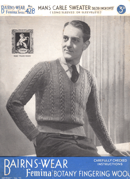 Vintage Mens Knitting Patterns Available From The Vintage