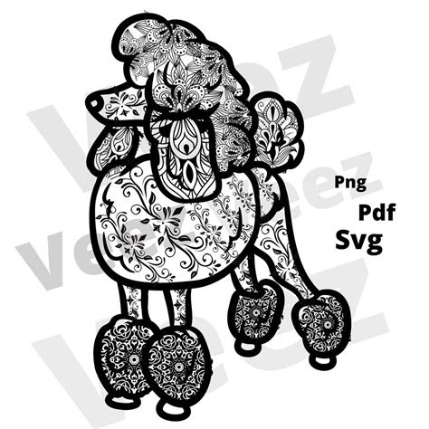 Download Discover the Amazing Beauty of Poodle Mandala SVGs! for Cricut, Silhouette and Other Machine