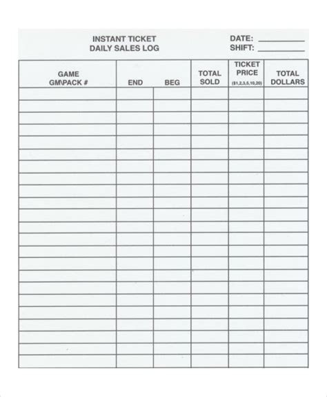 It is an effective tool to detect employee theft or incorrect accounting records. Sales Log Templates | 13+ Free Printable Xlsx, Docs & PDF