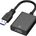 USB to HDMI Adapter, USB 3.0 to HDMI Full HD 1080P Video and Audio Multi-Display Converter Compatible with Windows 7/8/10(NO MAC & VISTA)