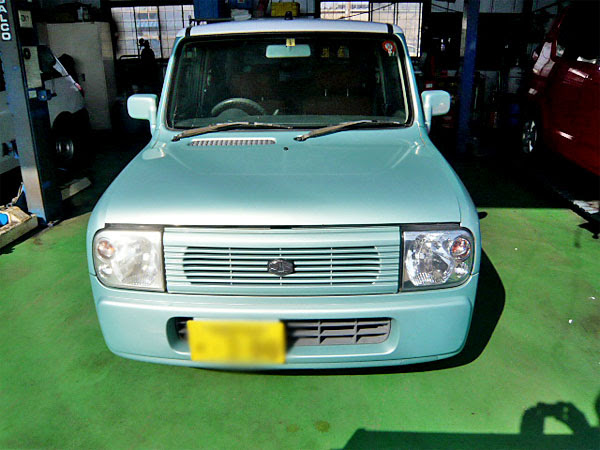 スズキ ラパン 加速が悪く エンジンも調子悪い 点検及び修理 車検 修理 板金塗装 各種パーツ取り付け 加工 新車 中古車の販売 事故処理まで あなたのカーライフをサポートします 有限会社 須賀自動車整備工場