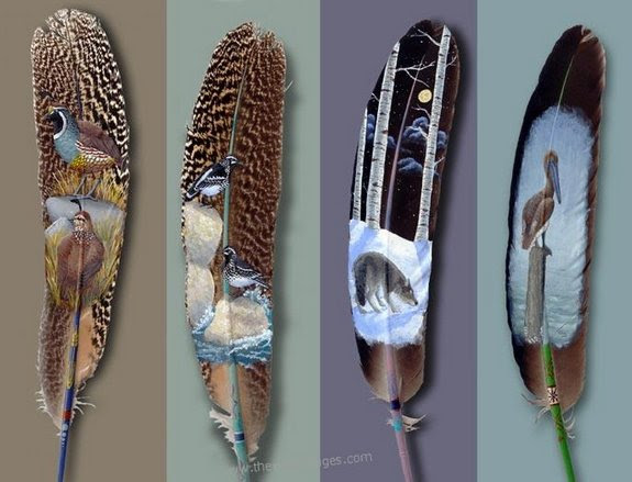Drawings on feather? Creative Art Medium