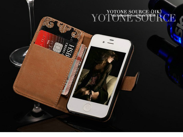 Luxury Genuine Real Leather Case for iPhone 4 4S 4G Retro