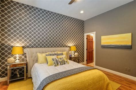 Neutral colors, like an ash gray, give your bathroom a soothing sentiment. 17 Interesting Wallpapers With Geometric Pattern For Every