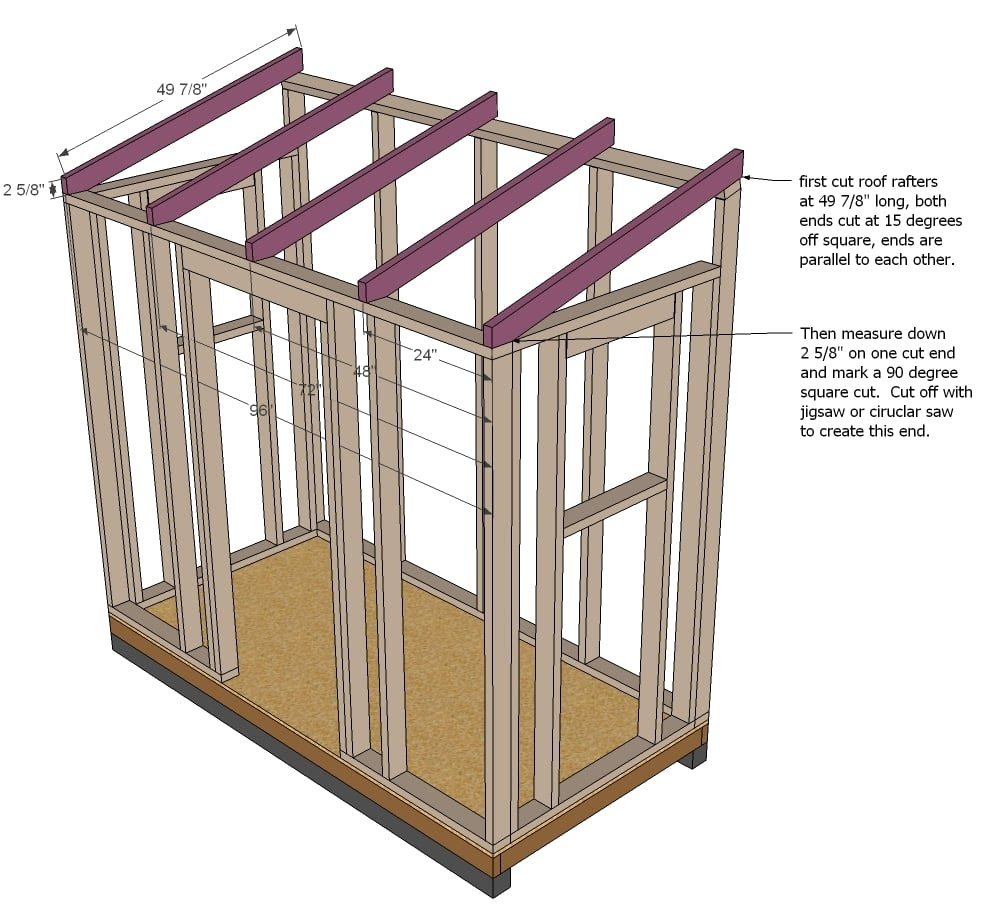 Shed Roof Framing Plan