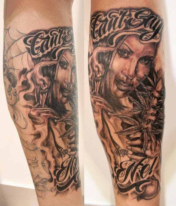 girl with tattoo