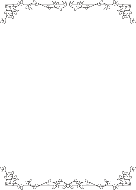 枠 飾り枠フレーム 葉デザイン 無料イラスト素材