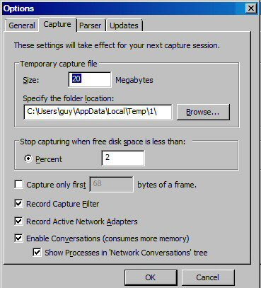 Network Monitor Options