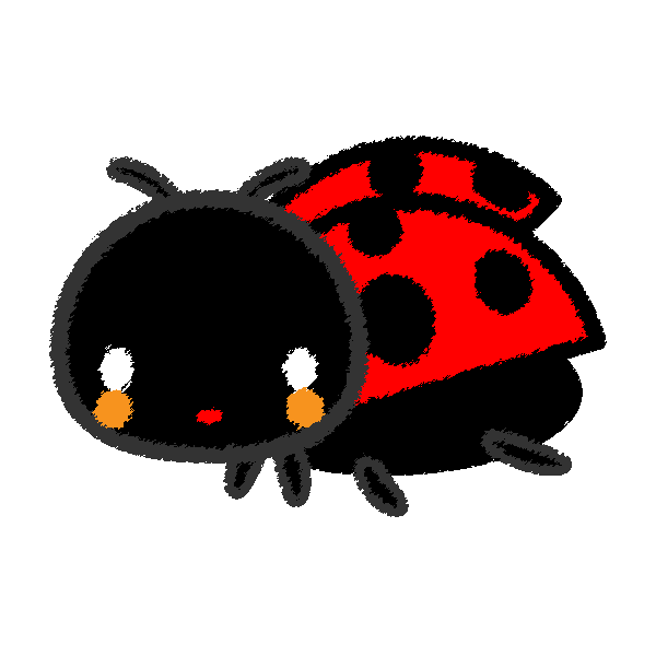 かわいいてんとう虫の無料イラスト 商用フリー オイデ43