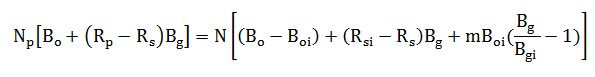 simplifield equation for gas cap