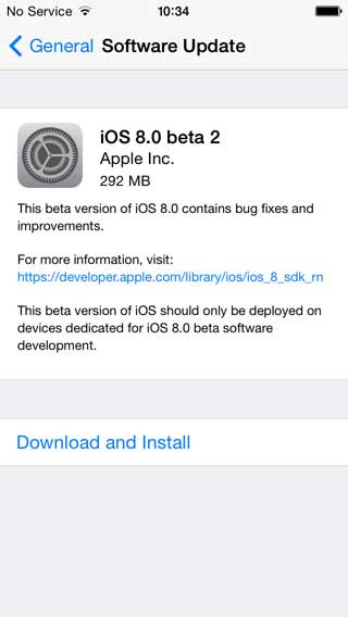 Apple : تصدر النسخة الثانية من الإصدار التجريبي iOS 8 ....