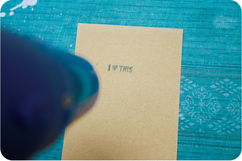 {stamping} on vellum | add heat