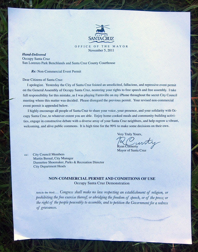 Faux Note From Mayor