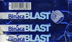 Frosty Mint Binaca Blast gum wrapper