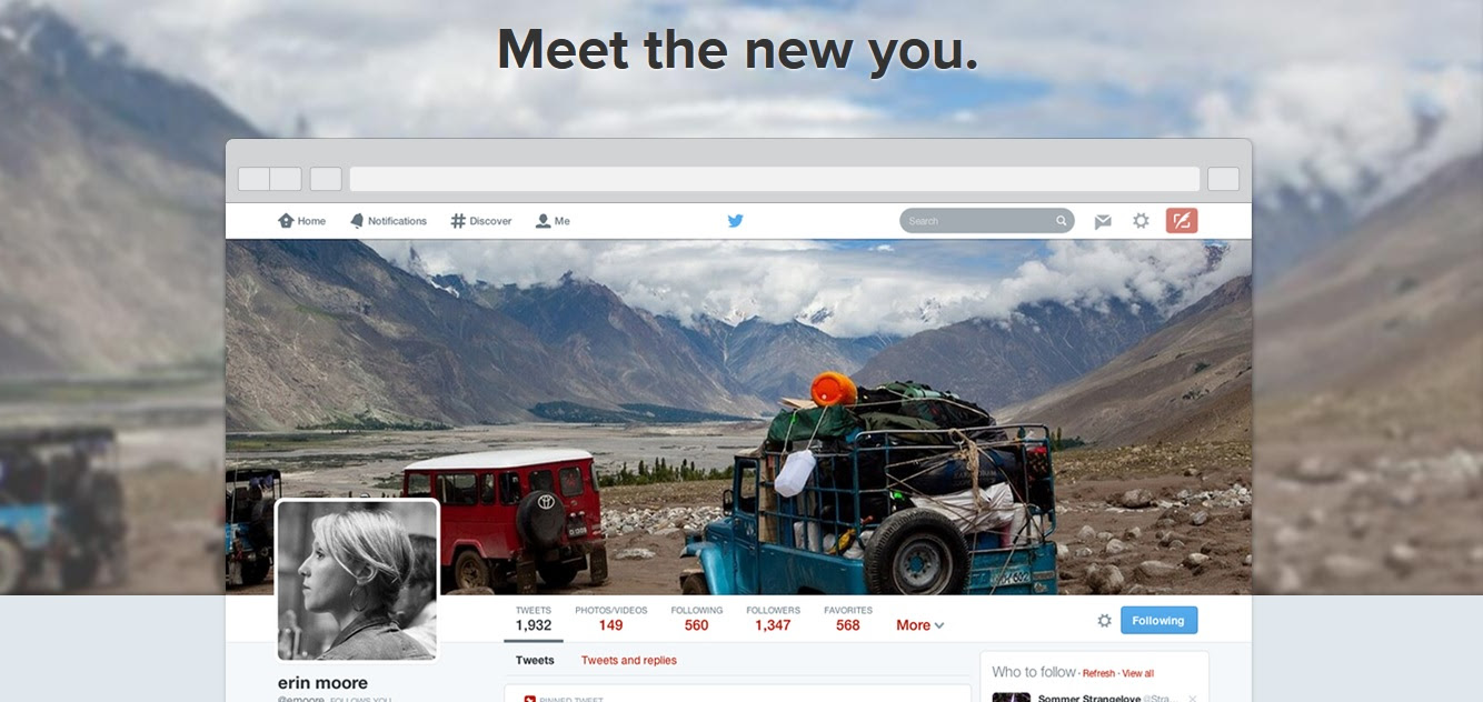 Twitter new design تويتر يتيح التصميم الجديد للملف الشخصي لكافة مستخدميه