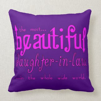 Birthday Party Christmas Beautiful Daughter in Law Throw Pillow