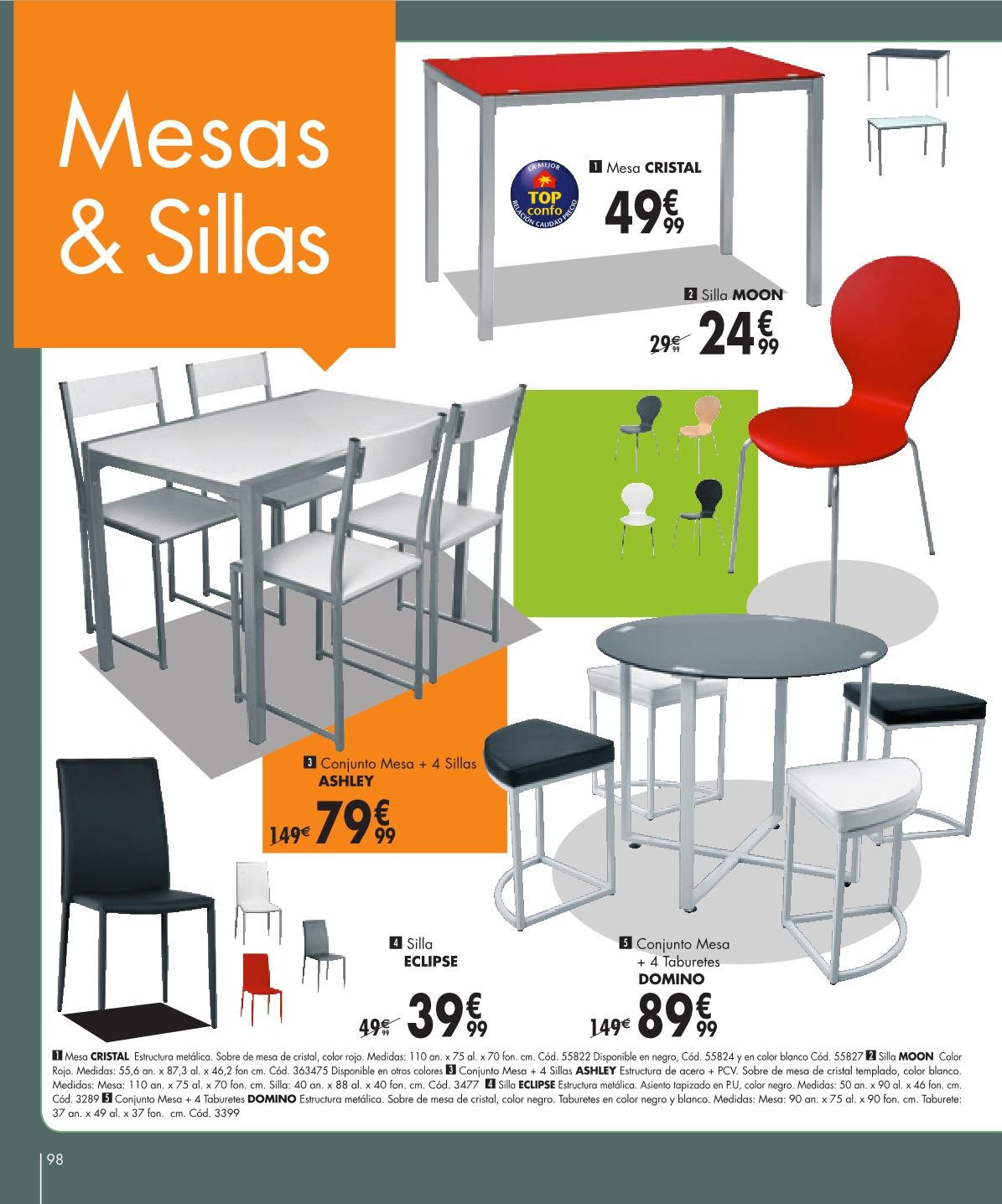 Mesa Alta Con Taburetes Conforama