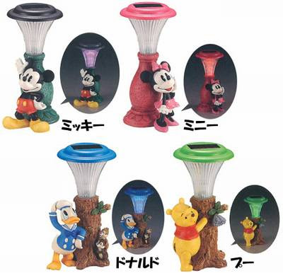 ディズニー レインボーソーラーライト ミッキー ミニー ドナルド プー