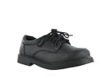Trendz Boy's Pebbled Oxford Dress Shoe Black/Black