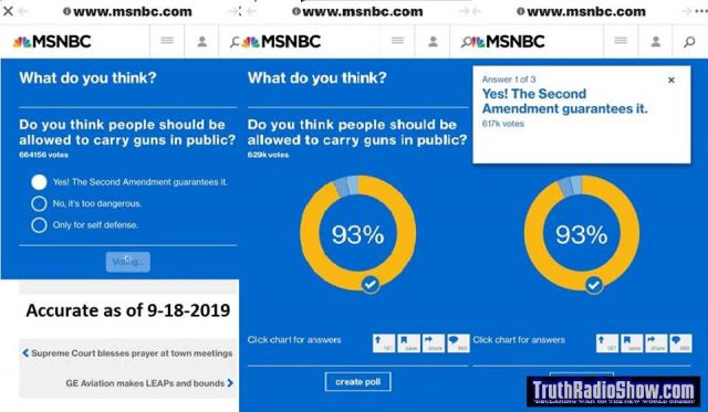 Image result for MSNBC Gun Poll: Do you think people should be allowed to carry guns in public?