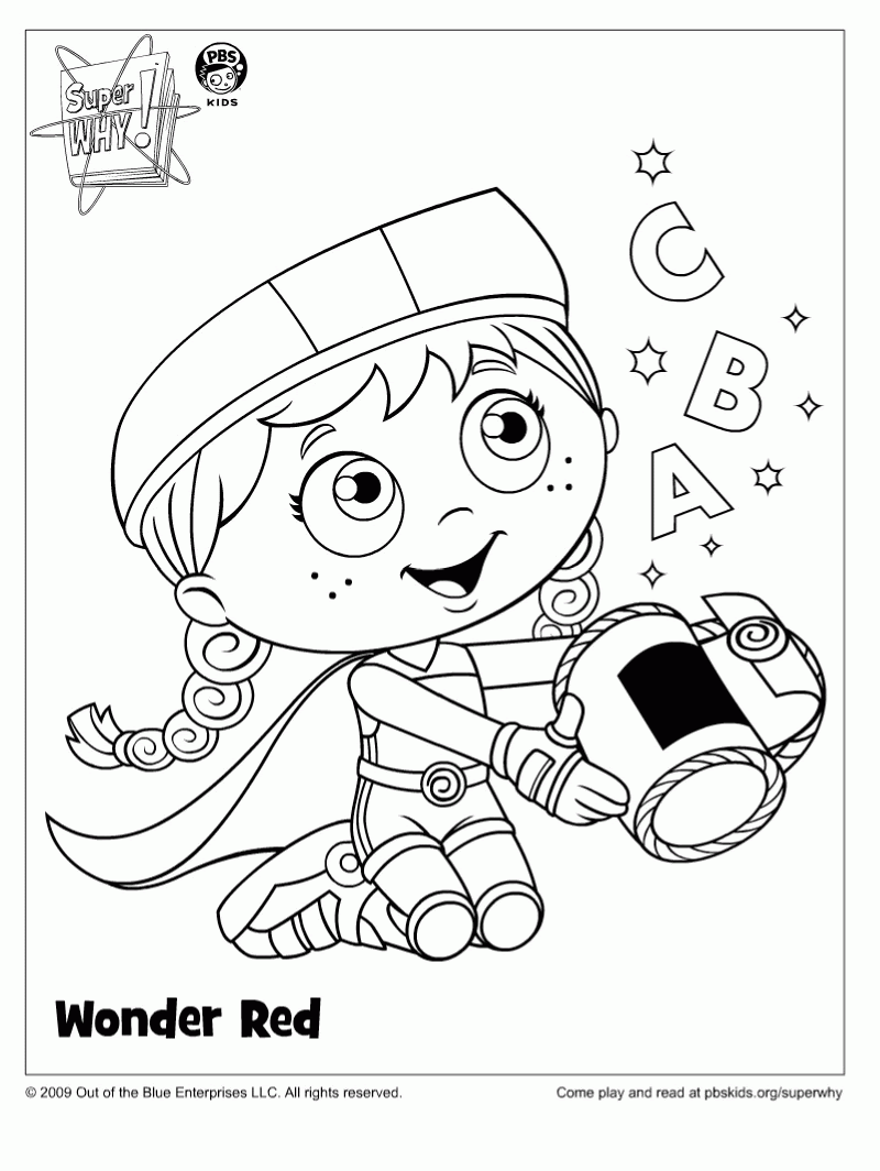 Super Why Coloring Pages - Coloring Home