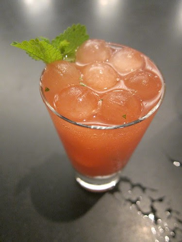 Rhubarb Cocktail, Peychaud Ice