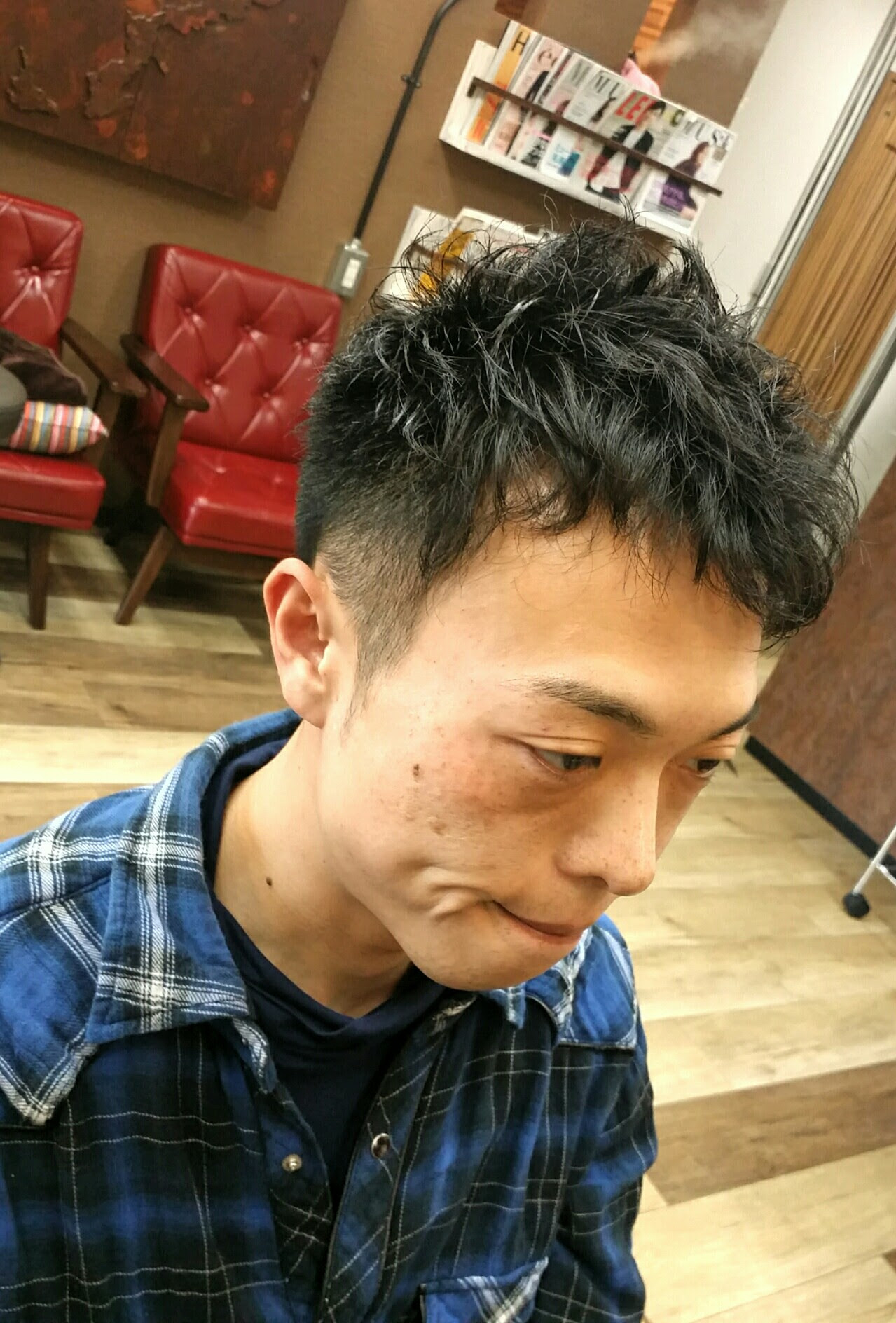 男性パーマ 短めでも かかるっす 美容師 Hitomiの Blog
