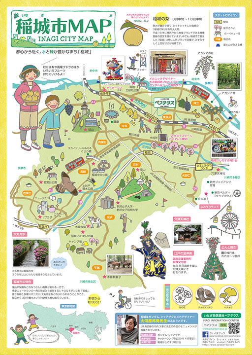 稲城市観光マップ イラストレーターyossan よっさん のサイト
