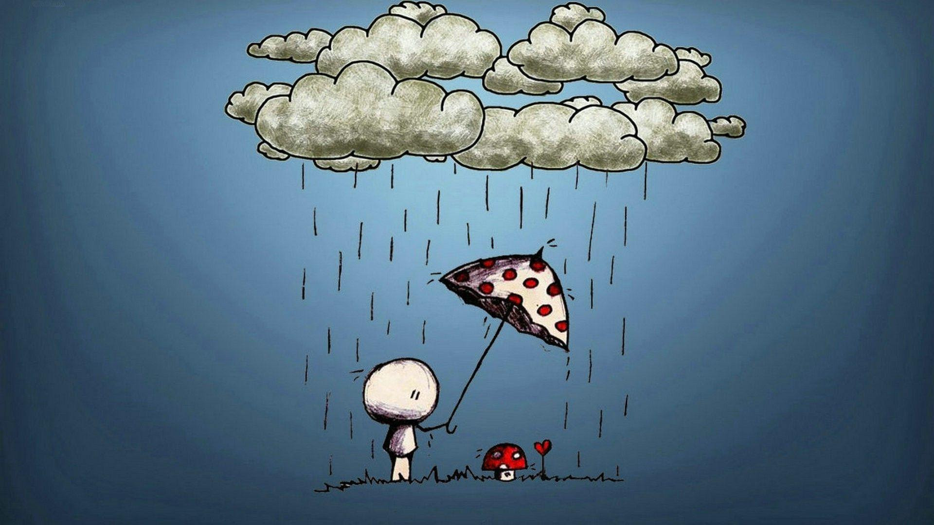 Cartoon Desktop Backgrounds Rain