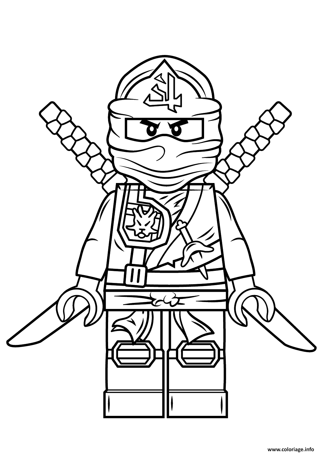 Coloriage Lego Ninjago Green Ninja Vert Dessin   Imprimer