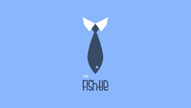 fish tie 20 Creative flat modern logo designs