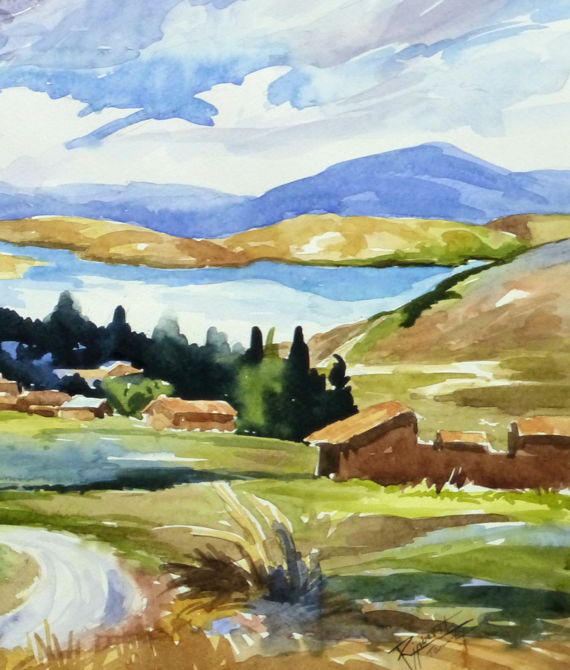 Watercolor Landscape Painting Scenery watercolour painting,landscape photo to watercolour painting,custom watercolor painting from scenery photograph,we can paint any landscape photography to watercolour paintings by our skilled watercolour scenery artists.