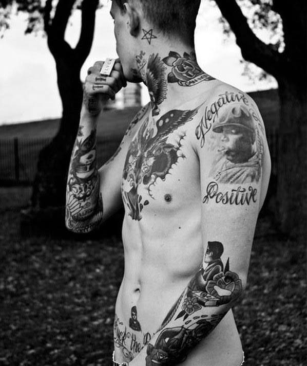 lower neck tattoos for men