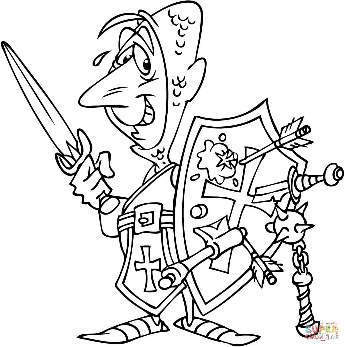 Clicca su disegni da colorare di Cavaliere dopo la battaglia