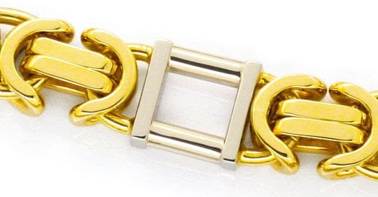 Foto 2, MONSTER GOLDKETTE KÖNIGSKETTE TEMPEL GELBGOLD WEISSGOLD, K2447