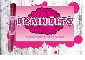 Brain Bits Watermelon Flavored Caffeinated Candy 3 Pack