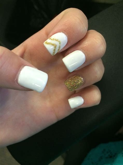 white gold gel acrylic nails gel nailart beauty