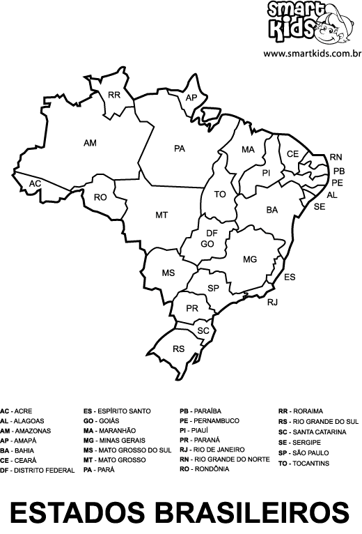 mapa do brasil vetor. mapa do rasil para pintar