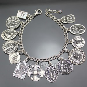 Catholic Religious Church Medals Saints PRAY FOR US Cross Chain ...