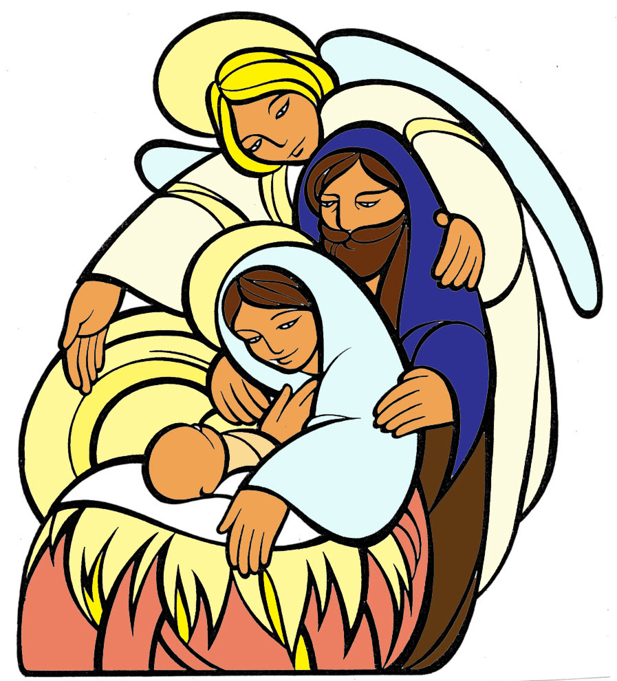 disegni per bambini disegni colorati Disegno di La Sacra Famiglia a colori