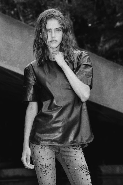 LE FASHION BLOG MLLE MADEMOISELLE FALL 2013 LOOKBOOK BEAUTY WAVY BEACHY LOB LONG BOB LAID BACK CALIFORNIA COOL SHEEN SHINY LEATHER SHIRT TEE TSHIRT EMBELLISHED BEADED JEANS 10 photo LEFASHIONBLOGMLLEMADEMOISELLEFALL2013LOOKBOOK10.jpg