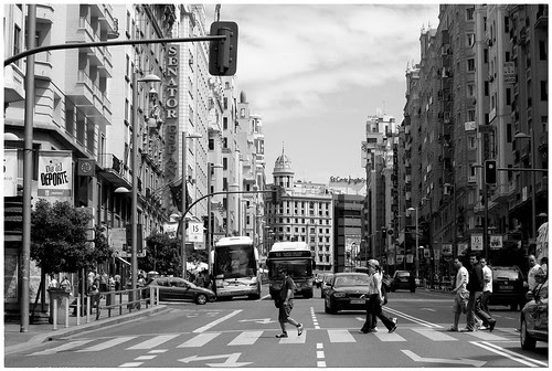 cruzando la Gran Via
