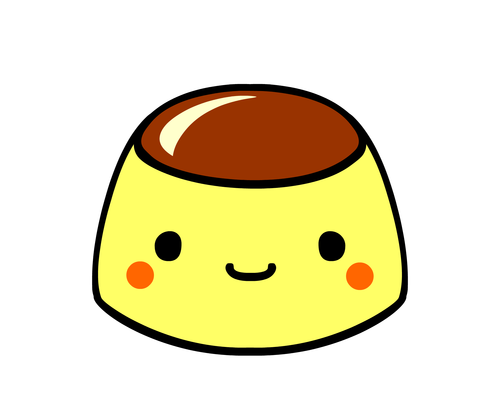かわいいプリンのイラスト無料素材 イラスト無料素材かわいい系