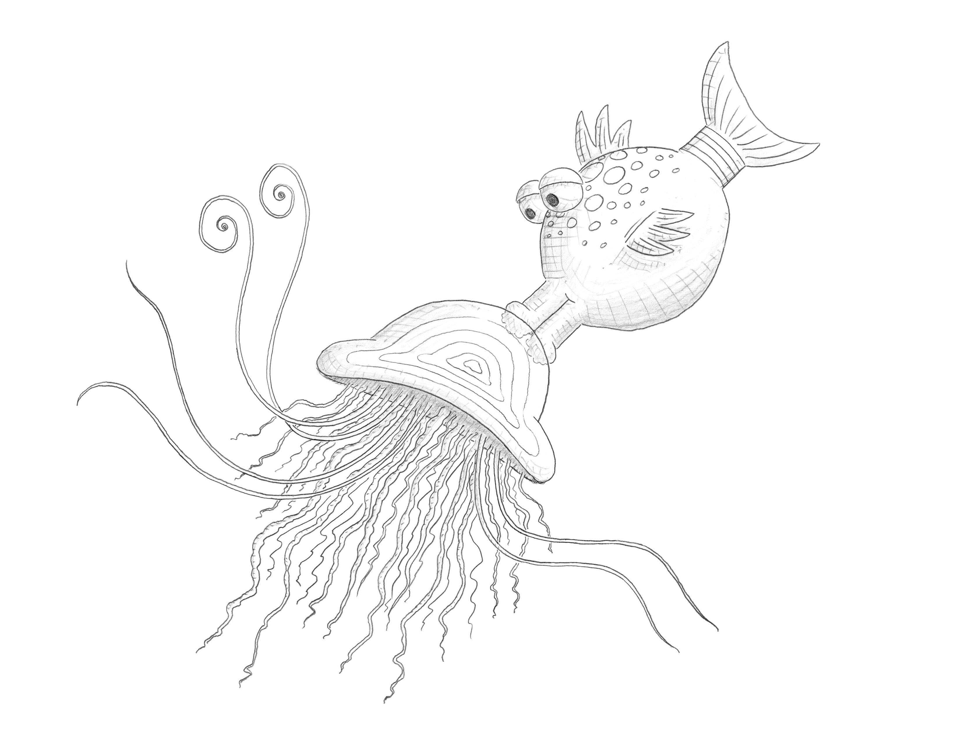 The Pout-Pout Fish "Color It Yourself" images